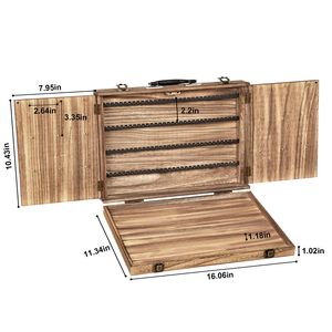Gỗ cầm tay gói đồ trang sức và kệ trưng bày trường hợp đồ trang sức gỗ Organizer Box đối với bộ đồ trang sức - Product Image 6