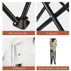 Portable Outdoor Folding Chair Travel Modern Design Moon Beach Chairs Waterproof Feature for Camping and Fishing - Product Image 4