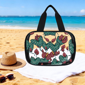 Sac cosmétique transparent en PVC personnalisé, motif Anthurium Tailflower, adapté aux hommes et aux femmes, impression à la demande, facile à transporter - Product Image 1