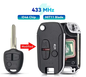 Llave de Coche con Chip 4D60 de 433 MHz para <span class=keywords><strong>Mitsubishi</strong></span> New ASX GRANDIS Outlander LANCER-EX, Llave Remota de 2/3 Botones con Chip MIT11/MIT8 - Product Image 5