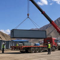 Maison conteneur extensible à double aile de 40 pieds, dortoir pour travailleurs, lit superposé, hébergement de chantier pour chantier de construction, prêt à être expédié