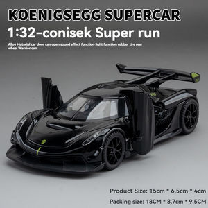 다이캐스트 1:32 합금 모델 KNG Ge 미니 소리와 빛 풀백 도어 오픈 메탈 자동차 모델 전시 컬렉션 미니 장난감 - Product Image 5