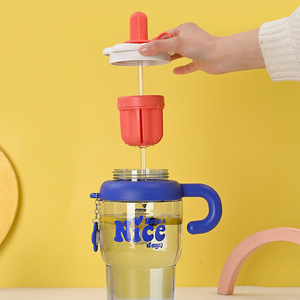 Large Capacity Ice Cold Water Bottle 1680ml With Straw And Handle For Travel Bpa Free Plastic Drinkware - Product Image 3