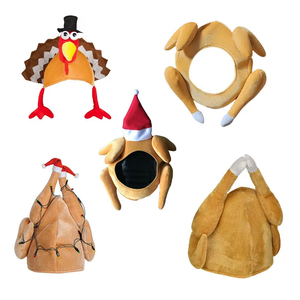 Adult Plush Funny Thanksgiving <strong>Turkey</strong> <strong>Hats</strong> Silly <strong>Turkey</strong> Cap for Party Dress-up Carnival Christmas Cosplay Costume Accessories - Product Image 1