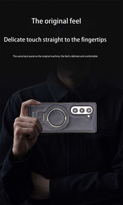 Từ Nhẫn Chủ Da Trường Hợp Đối Với Samsung <span class=keywords><strong>Galaxy</strong></span> Z Gấp 6 5G Zfold 5 4 <span class=keywords><strong>3</strong></span> Nhôm Đứng Không Dây Sạc Chống Sốc Bìa - Product Image 5