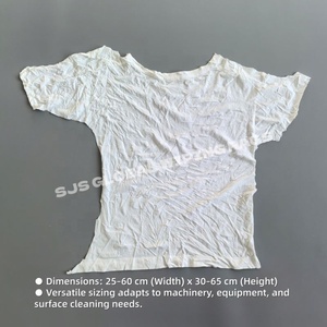 Trapos de limpieza de algodón blancos con estampado, trapos absorbentes de aceite recuperados para limpieza. - Product Image 3