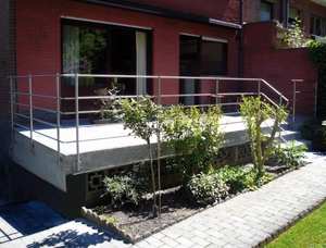 Rampe d'escalier en fer au design simple, balustrade de balcon en acier inoxydable, intérieur et extérieur, DB-B10131, finition satinée, acier inoxydable 304/316 - Product Image 4