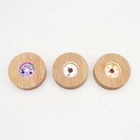 Lampe de chevet LED 3D à illusion optique Chargine avec base en bois, logo personnalisé, design moderne pour chambre à coucher, alimentation USB, veilleuse ronde