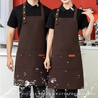Tablier de travail personnalisé en toile résistant à la chaleur pour barbecue, cuisine, travail du bois, jardinage, styles homme et femme avec poches