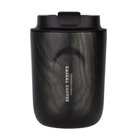 PINKAH – Tasse à Café Isotherme Élégante en Acier Inoxydable 18/8 à Motif Marbre Bois, 220 ml, Éco-Responsable, Utilisation Nomade