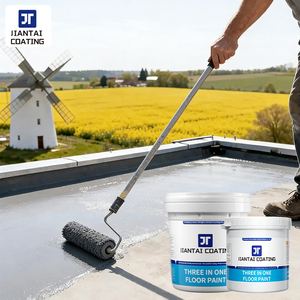 Pintura para pisos de cemento resistente al desgaste, a base de agua, para interiores, renovación de pisos de cemento, pintura para pisos de cemento tres en uno. - Product Image 1