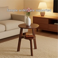 Mesa de centro multifuncional de madera maciza con almacenamiento, estilo nórdico minimalista, con superficie de madera de caucho, para sala de estar o dormitorio.