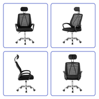 Chaise de bureau ergonomique en maille OEM ODM avec base en métal chromé pour poste de travail