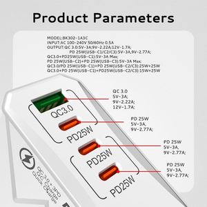 Hot Selling EU UK US <b>Plug</b> 50W USB A+Type C Fast Charging Charge Power <b>Adapter</b> for Mobile Phone - Product Image 2