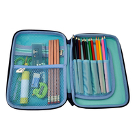 Trousse à crayons 3D motif lapin dinosaure dessin animé mignon étudiant boîte à crayons à couverture rigide pochette grande capacité ensemble de papeterie écologique