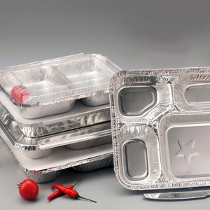 Contenitore di alimento da asporto del di alluminio eliminabile della scatola di pranzo della stagnola di 800ml 4 con il pacchetto su misura di LOGO - Product Image 4