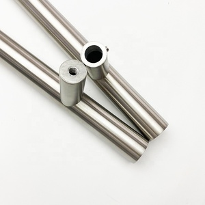 Palanca de tubo cuadrada redonda, manija de puerta de vidrio de madera, de doble cara, de lujo, larga y principal - Product Image 4