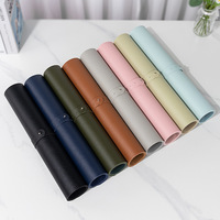 Tapis de bureau en PU uni imperméable pour ordinateur portable, protection de table multi-tailles pour le bureau et le gaming, vente en gros