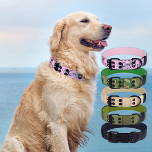 Chất Lượng Cao Nhiệm Vụ Nặng Nề Kim Loại Khóa Pet <span class=keywords><strong>Dog</strong></span> Đào Tạo Cổ Áo Lớn Chó Cổ Áo Chiến Thuật Con Chó Cổ Áo - Product Image 1