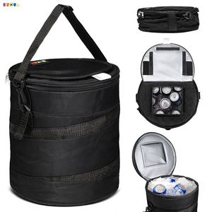 Promotion Large-Capacity 30L Golf Cart Collapsible <b>Cooler</b> Portable Polyester Barrel Insulation Outdoor Beverage Food Storage - Product Image 1