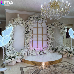 LEDA ชุดฉากหลังงานแต่งงานแบบสามชิ้น ดีไซน์ทันสมัย สีทองเมทัลลิก รุ่นใหม่ล่าสุด - Product Image 1