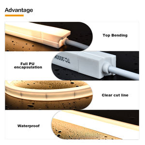PERFECT IP68 Rating Full PU Coated <b>UV</b> Resistance 16*15mm Top Bend Single Color DC24V Flexible Neon <b>Light</b> Used for Swimming Pool - Product Image 5