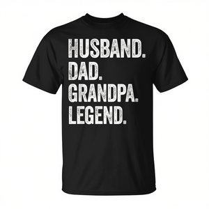 Camiseta con gráfico vintage desgastado de Husband Dad Grandpa Legend - Product Image 2