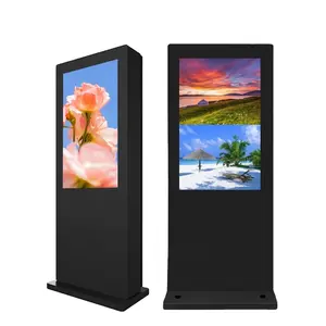 Stand Alone Outdoor Double Sided 65 Signage Capacitive Lcd Screen 4K Outdoor Display Digital Signage Outdoor Digital Signage