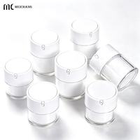 Pot à crème double paroi sans air 15g-100g, distributeur de luxe à pression, ingrédients actifs pour soins de la peau bio, cosmétique hygiénique sous vide
