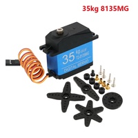 Servo Numérique Étanche 20KG 25KG 30KG 35KG 180 Degrés à Couple Élevé avec Engrenages Métalliques et Palonnier 25T pour Voiture Camion Hélicoptère RC