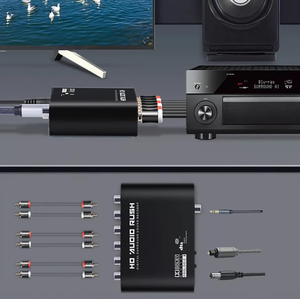 Nouveau décodeur audio numérique 5.1 CH amélioré, convertisseur SPDIF coaxial optique vers RCA analogique pour <span class=keywords><strong>barre</strong></span> de <span class=keywords><strong>son</strong></span> home cinéma, PS5, Xbox - Product Image 6
