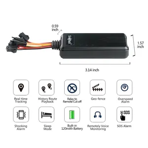 음성 모니터링으로 9V ~ 80V GPS 추적기 용 Sinotreack ST-906 작동