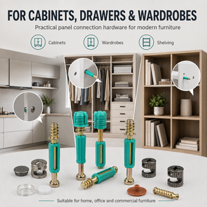 Connecteur de <span class=keywords><strong>meuble</strong></span> 3-en-1 à verrouillage rapide pour armoire, bibliothèque et bureau - Product Image 5