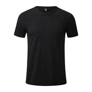 <b>Black</b> Men <b>T</b> <b>Shirt</b> Crew Neck Short Sleeve <b>Plain</b> Tee Custom Logo Casual Streetwear - Product Image 4