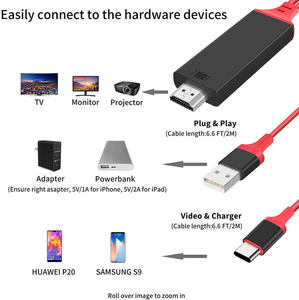 USB C to HD <strong>Cable</strong> 1080P HD <strong>TV</strong> <strong>Cable</strong> Adapter <strong>for</strong> Macbook <strong>Samsung</strong> Galaxy S10 S20 Huawei Xiaomi Type C to HDTV <strong>Cable</strong> - Product Image 2