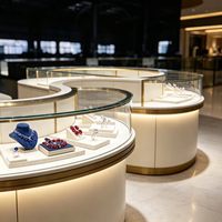 Vitrine murale pour bijoux avec verre et éclairage LED