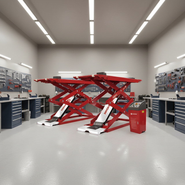 SUNSHINE SXJS3519 Double Cylinder Scissor Design Hydraulic Car Lift for Cars