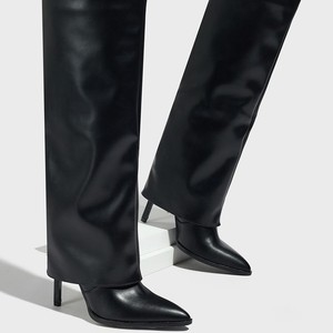 Nouvelles bottes au-dessus du genou, style britannique tendance, talons aiguilles, bout pointu, bottes longues pour femmes, bottes hautes - Product Image 4