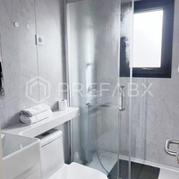 Maison conteneur extensible PTH avec cuisine et salle de bain, design respirant, style moderne, appartement modulaire portable