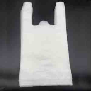 Sacs de T-Shirt en plastique imprimés Flexo transparents poignées de qualité alimentaire personnalisables sacs d'épicerie de supermarché élégants et écologiques - Product Image 3