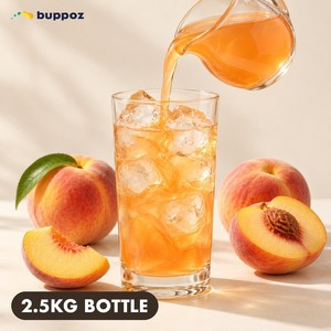 น้ำเชื่อมพีช 2.5 กก. ขวด ฮาลาล HACCP สำหรับร้านชานมไข่มุก ชานม รับผลิตแบบ OEM - Product Image 1