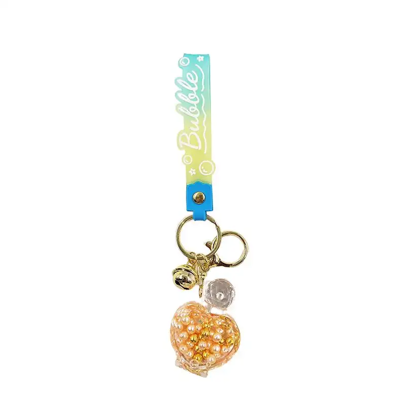 Акриловый брелок для ключей кольцо масляный плавающий мультяшный креативный зыбучий прозрачный шар Мелодия жидкий брелок