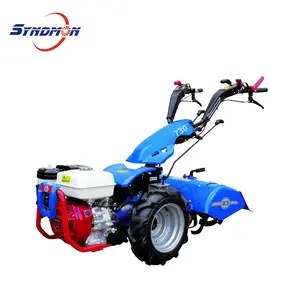 Riding-type garden tractor pulling power tillers motoculteur