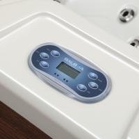 Jacuzzi à économie d'énergie pour 5 personnes, spa extérieur carré avec couche isolante pour une utilisation toute l'année dans le jardin
