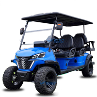 Voiture de golf blanche Buggy de golf électrique 3 rangées de 6 sièges Navette Voiture de golf du fabricant personnalisée à vendre