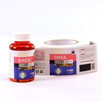Etiquetas Adhesivas Impresas Personalizadas - Etiquetas de Vinilo Impermeables para Botellas de Suplementos con Logotipo Personalizado e Información Nutricional