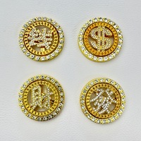 Autocollant de lit DIY pour bijoux avec diamants, Spinner de la fortune en alliage avec inscription