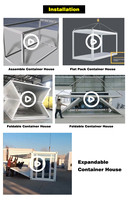 Logement portable modulaire, mini conteneurs de cabine, maison-conteneur, maisons préfabriquées compactes, maisons en kit pour la Namibie