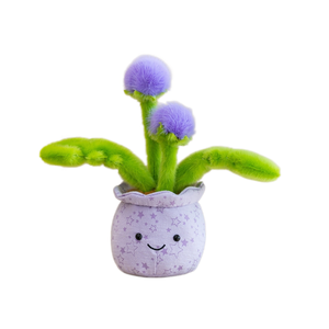 Pianta in Vaso di Peluche a Forma di Fiore di Iris Rosa, Morbida Decorazione Floreale Kawaii per la Casa, Regalo per Lei - Product Image 6