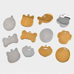 National Pet Bone And <b>Cat</b> Shape Anti Lost <b>Tags</b> For Pets Simple Design Solid Pattern Engraved Identification <b>Tags</b> - Product Image 3